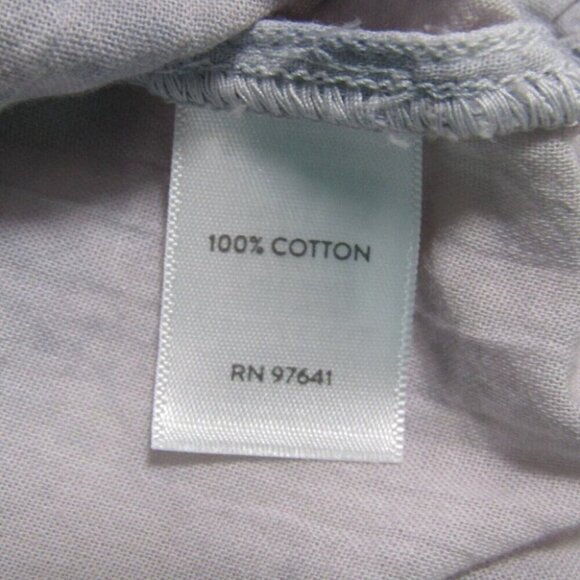 J Jill Pure Jill Gray Tie Dye Embroidered Peasant Tunic Top Size M Petite Boho - Picture 8 of 10